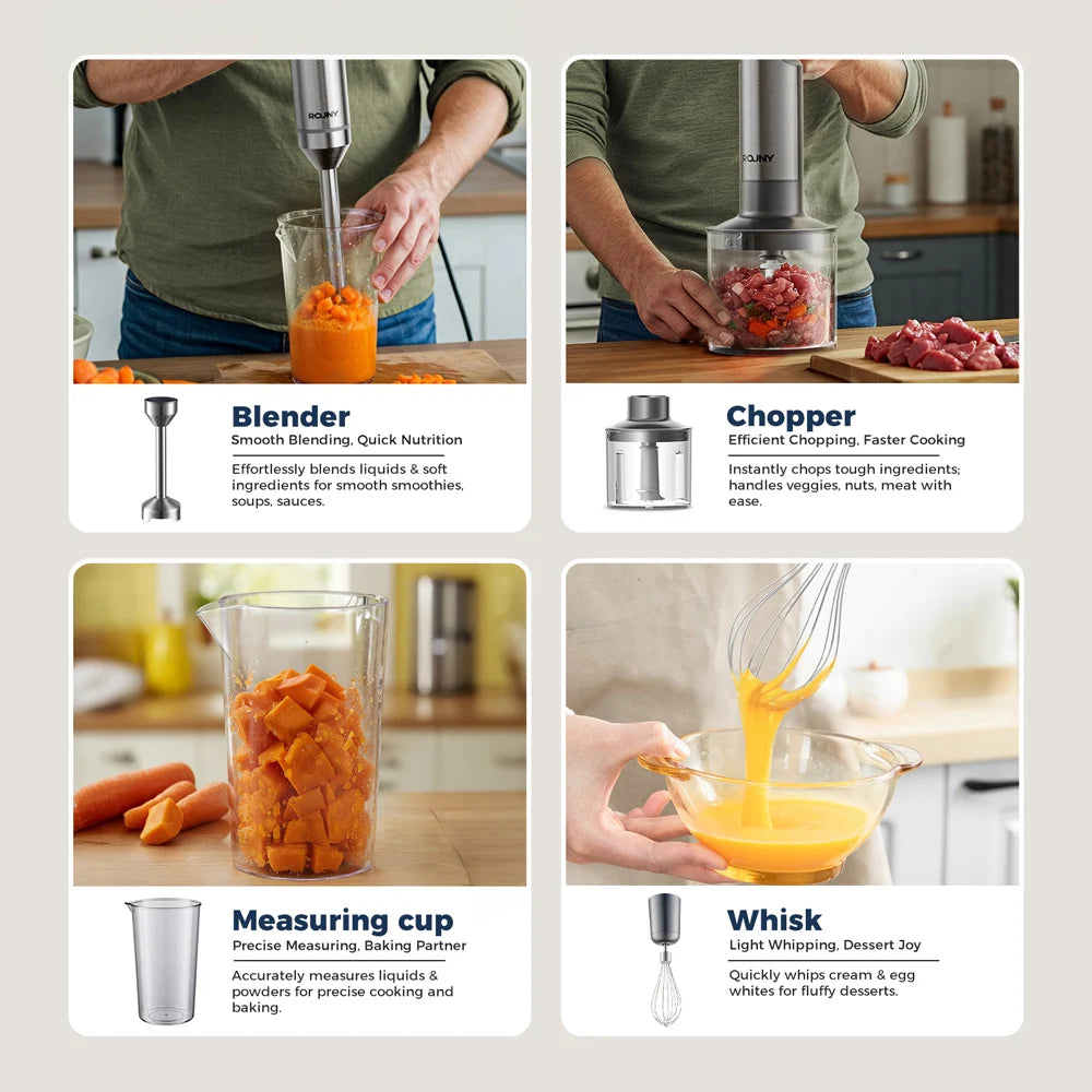 MixPlusPro UltraMix 1000W 4-in-1 Hand Blender